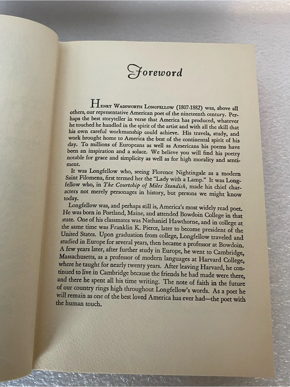 Best Loved Poems By Henry Wadsworth Longfellow ~1949 World's Greatest Literature